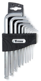 Titan TN12736 9 Piece Metric Ball End Hex Key Set with Detent Bit Holder