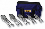 Vise Grip VG2077704 5 Piece Locking Pliers Set in a Canvas Tool Tote Bag