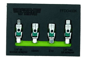 VIM Tools FFDD400K 4 Piece Firm Flex Dual Drive Ratchet Kit