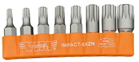 VIM Tools IMPACT-8XZN 8 Piece 5/16" Shank Impact Triple Square Bit Set