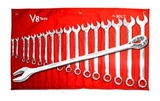 V8 Tools VT9017 17 Piece SAE Standard Length Combo Wrench Set