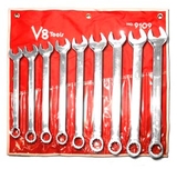 V8 Tools VT9109 9 Piece Metric Long Pattern Combo Wrench Set