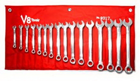 V8 Tools VT9317 17 Piece Metric Standard Length Combo Wrench Set
