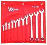 V8 Tools VT9411 11 Piece SAE Long-Pattern Combo Wrench Set