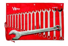 V8 Tools VT9415 15 Piece SAE Long-Pattern Combo Wrench Set