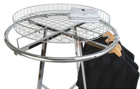 Econoco 30RTC Grid Basket Rack Topper, 30" diameter, Chrome
