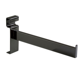 Econoco AF12-B Rectangular Tubing Face-Out, 12"L, Semi-gloss, 1/2" x 1 1/2", Straight out, Black