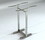Econoco BA47CRVSC Adjustable 4-way Merchandiser with S-Shaped Hangrail, Height adjusts from 48" - 72", Base: 30" x 24, Satin Chrome, Price/Each