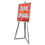 Econoco BH80SC Floor Standing Folding Easel, Frame is 1/2 x 1 1/2" tubing; 60"H; Legs 18"L, Satin Chrome, Price/Each