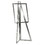 Econoco BH80SC Floor Standing Folding Easel, Frame is 1/2 x 1 1/2" tubing; 60"H; Legs 18"L, Satin Chrome, Price/Each
