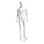 Econoco EAMH-1 Male Mannequin - Molded Head, Arms by Side, Left Leg Slightly Bent, 73"H - Chest: 37", Waist: 30", Hip: 38", True White #109, Price/Each