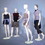 Econoco EAMH-4 Male Mannequin - Molded Head, Hands on Hips, Right Leg Slightly Forward, 73"H - Chest: 37", Waist: 30", Hip: 38", True White #109, Price/Each
