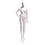 Econoco EVE-1H-OV Female Mannequin - Oval Head, Right Hand On Hip, Left Leg Slightly Bent, 71"H - Bust: 34", Waist: 25", Hip: 35", True White, Price/Each