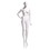Econoco EVE-1H Female Mannequin - Abstract head, Right Hand On Hip, Left Leg Slightly Bent, 71"H - Bust: 34", Waist: 25", Hip: 35", True White, Price/Each