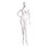 Econoco EVE-2H Female Mannequin - Abstract head, Right Hand On Hip, Left Leg Slightly Bent, 71"H - Bust: 34", Waist: 25", Hip: 35", True White, Price/Each