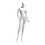 Econoco EVE-3H-OV Female Mannequin - Oval Head, Arms Slightly Bent, Turned at Waist, Right Leg Forward, 71"H - Bust: 34", Waist: 25", Hip: 35", True White, Price/Each