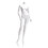 Econoco EVE-3HL Female Mannequin - Headless, Arms Slightly Bent, Turned at Waist, Right Leg Forward, 63"H - Bust: 34", Waist: 25", Hip: 35", True White, Price/Each