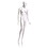 Econoco EVE-5H Female Mannequin - Abstract head, Arms by Side, Right Leg Slightly Bent, 71"H - Bust: 34", Waist: 25", Hip: 35", True White, Price/Each