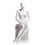 Econoco EVE-6H Female Mannequin - Abstract head, Hands on Lap, Seated, True White, Price/Each
