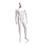 Econoco GEN-2H-OV Male Mannequin - Oval Head, Arms by Side, Left Leg Slightly Forward, 73"H - Chest: 37", Waist: 30", Hip: 37", True White, Price/Each