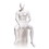 Econoco GEN-5H-OV Male Mannequin - Oval Head, Seated, 73"H - Chest: 37", Waist: 30", Hip: 37", True White, Price/Each