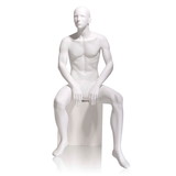 Econoco GEN-5H Male Mannequin - Abstract Head, Seated, 73