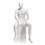 Econoco GEN-5H Male Mannequin - Abstract Head, Seated, 73"H - Chest: 37", Waist: 30", Hip: 37", True White, Price/Each