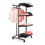 Econoco K410-B Frame w/ 4-24&quot; Shelves and 1 T-Stand; 1&quot; Square Tubing, 24" wide shelves, Matte, Black Frame with Black Shelves