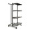 Econoco K410-B Frame w/ 4-24&quot; Shelves and 1 T-Stand; 1&quot; Square Tubing, 24" wide shelves, Matte, Black Frame with Black Shelves