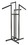 Econoco K86-MAB 4-Way w/ 2 Straight and 2 Slant Arms - Rectangular Tubing, Price/Each