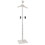 Econoco MACD7-MTW Children&#39;s Floor Standing Costumer w/ Hanger, 46"H, 12" Hanger, Matte, White, Price/Each