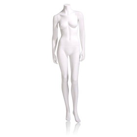 Econoco MGF2-HL Female Mannequin - Headless, Hands by Side, Left Leg Slightly Bent, 64"H - Bust: 34", Waist: 25", Hip: 35", Ture White #109