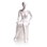 Econoco MGFH-5 Female Mannequin - Molded Hair, Seated, Right Hand on Knee, Left on Hip, 55"H - Bust: 34", Waist: 24", Hip: 35", True White #109, Price/Each