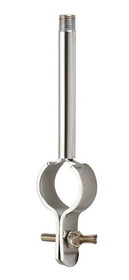 Econoco OC1 O-style Clamp w/ 3&quot; stem for  1&quot; and 1-1/16&quot; Round Tubing, Contains3/8" fitting, Chrome