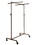 Econoco PSBBCB2ADJ Pipeline Adjustable Ballet Rack with Two Cross Bars, 44" - 72"H, 41"W x 22"D, Anthracite Grey, Price/Each