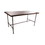 Econoco PSNTLSET Pipeline Large Nesting Table with Top, Anthracite Grey, Dark Brown Wood Grained Melamine Top, Price/Each
