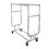 Econoco RCS-3 Collapsible Garment Rack w/ Double Round Tubing Hangrail, 48" Double Hangrail withTwo (2) 12" Pull-Out Rod, Chrome, Price/Each