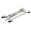 Econoco RCW-4 Collapsible Garment Rack - Square Tubing, 48" hangrail with two 12" pull-out rods, Chrome, Price/Each