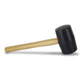 Econoco RM-1 Rubber Mallet w/ Wood Handle, Black