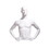 Econoco RWM12B2 Male bust, abstract head, hands on hips, Finish: True White, Price/Each