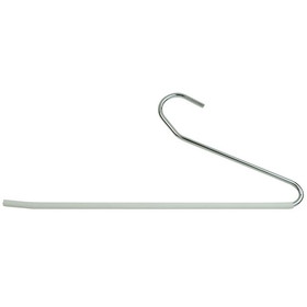 Econoco SPS-15 Deluxe &quot;S&quot; Style Slack Hanger w/ White Vinyl Sleeve, 1/4"D x 15"L, Chrome
