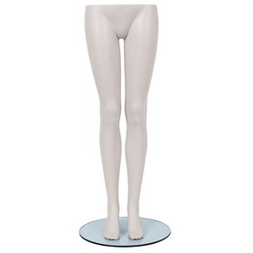 Econoco SYFL109 Female Legs w/ Glass Base, 72"H, 35"-25"-33-1/2", Shoe Size is 7-1/2", White