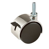 Econoco TW10LK 2" Plastic Twin Wheel Caster w/ Locking Brake w/ 1" stem