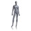 Econoco UBF-2 Female Mannequin - Oval Head, Arms by Side, Turned at Waist, Right Leg Forward, Natural Foundry Finish, Price/Each