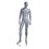 Econoco UBM-2 Male Mannequin - Oval Head, Arms at Side, Right Leg Slightly Bent - Slate Grey, Natural Foundry Finish, Price/Each