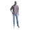 Econoco UBM-3 Male Mannequin - Oval Head, Right Hand on Hip, Left Leg Slightly Bent, Natural Foundry Finish, Price/Each