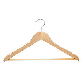 Econoco Wooden Wishbone Suit Hanger With Pants Bar 17 Long