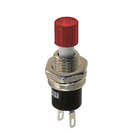 EDMO GPB024A05BR Pushbutton Switch, SPST, Momentary OFF-(ON), Red