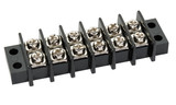 TE Connectivity 1546671-6 Barrier Terminal Block/6 Position, Open End Mount, For Use With 22-14 Gauge Wire.