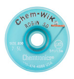 EDMO 2-5L Chem-Wik® Rosin Sd Desoldering Wick , 0.030, 5Ft Bobbin, #1 Gray